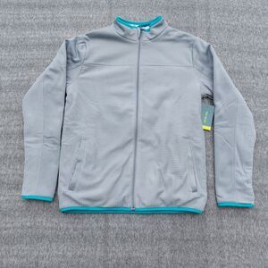 Tek Gear Reversible Full Zip Fleece Jacket Women's L Gray/Multicolor NWT